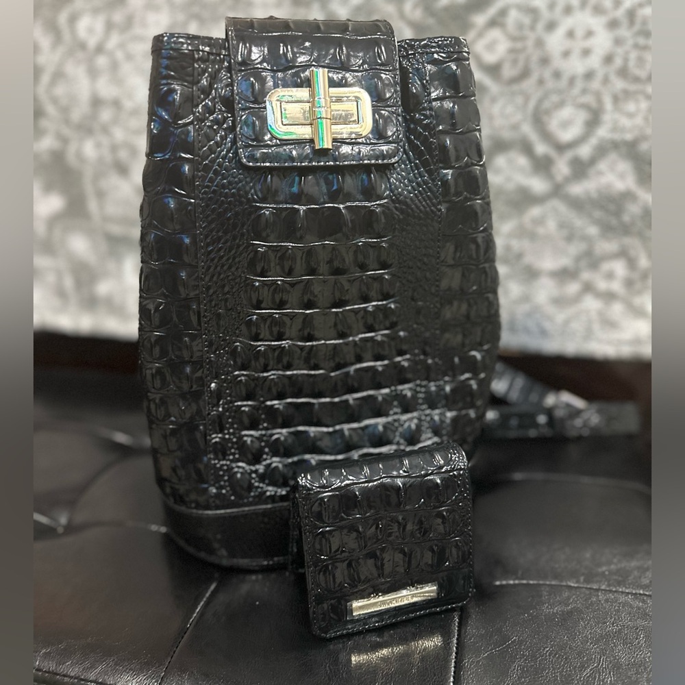 Maddie Brahmin bucket bag with a Jane Brahmin leather wallet